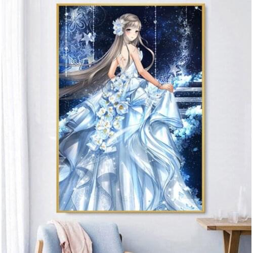 Fairy DIY Embroidery 11CT Kits Needlework Craft Set Cotton Thread Printed Canvas Home Decoration For Living Room On Sale