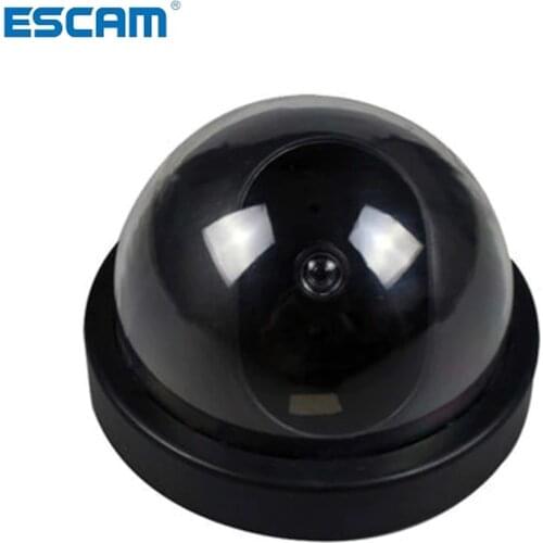 NewBlack Plastic Smart Indoor/Outdoor Dummy Home Dome Fake CCTV Security Camera with Flashing Red LED Light