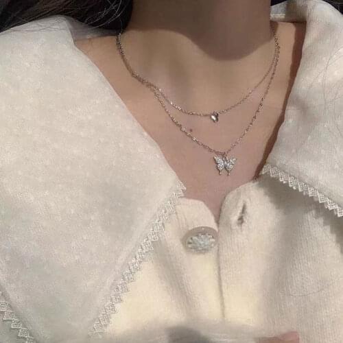 Punk Gold Cuban Link Chain Necklace Pearl Heart Bow Knot Pendant Choker Necklaces For Women New Fashion Jewelry Gifts