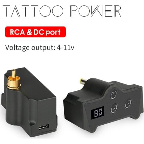 Professional Wireless Tattoo Power Mini RCA&DC&Audio 3.5mm Jack Upgrade Digital New Touch Tattoo Battery Equipment Supply