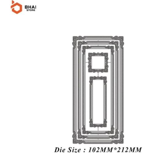 Rectangular Background Frame Metal Cutting Dies for DIY Scrapbooking Album Paper Card Embossing Decor Crafts Die Cuts