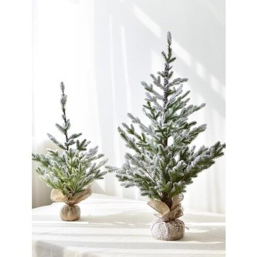 Pe pine cone falling snow christmas tree small net red ornaments flocking cedar home decoration scene layout