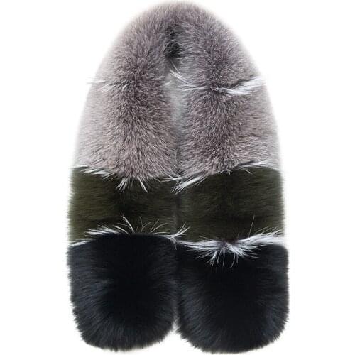 Real fox scarf 2018 New Natural big Real Fur Collar Scarf Genuine fox fur Scarves Warp Shawl Neck Warmer cape Stole Muffler