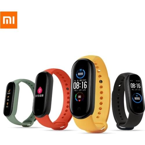 Xiaomi Mi Band 5 Smart Bracelet 4 Color AMOLED Screen Miband 5 Smartband Fitness Traker Bluetooth Sport Waterproof Smart Band