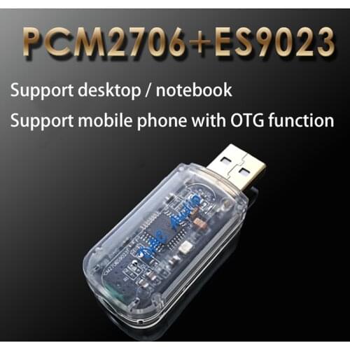 PCM2706+ES9023 HIFI Fever External Audio Card Portable USB DAC Decoder Computer USB Phone OTG