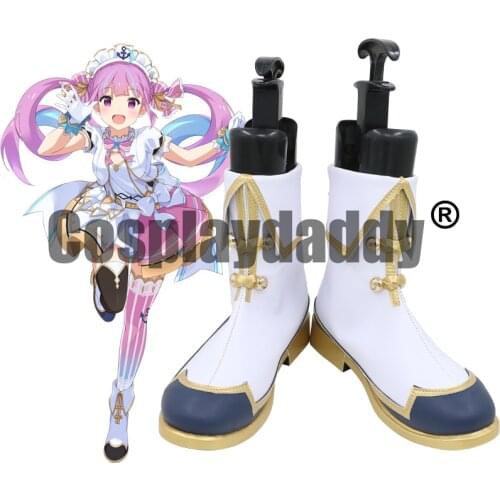 Japanese Virtual YouTuber Hololive Shiny Smily Story Minato Aqua Roboco Hoshimachi Suisei Tokino Sora Cosplay Shoes Boots C006