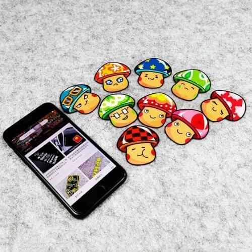 NO.S002 Colorful Cartoon Mushroom Reflective Car Stickers and Decals Scratches Cover MOTO Helmet Laptop DIY