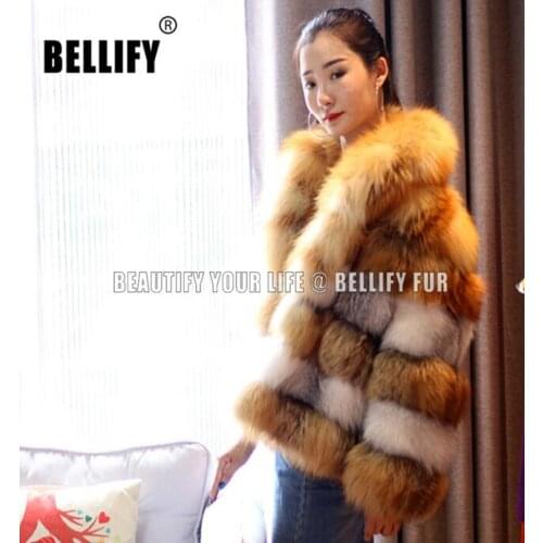 Women Western Style Down Jacket Female Instarfashion ladies Natural Red Fox Fur Coats And Jackets Stunning Fur Bouqtique Coats