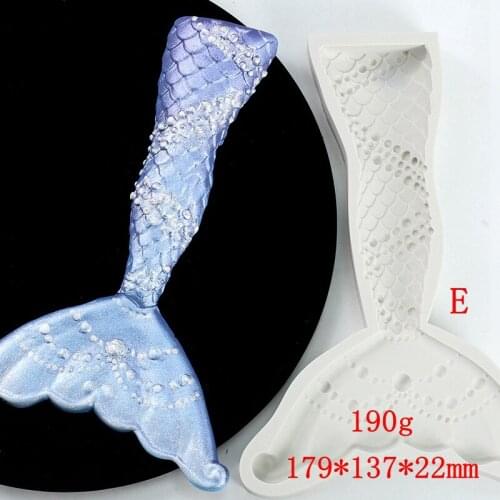 1PC Mermaid Tail Silicone Mold Chocolate Fondant Cake Decoration Mould DIY Birthday Party Wedding Cake Baking Decorating Tools
