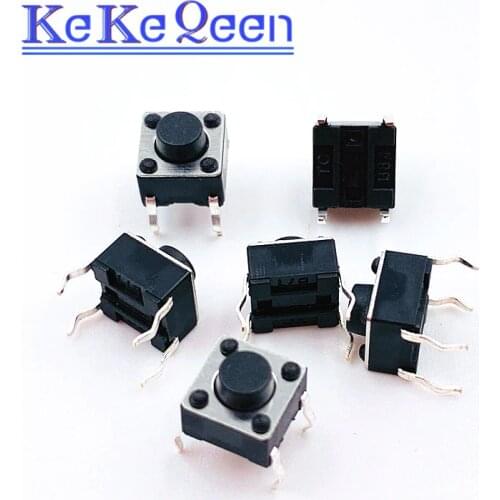 10PCS-100PCS 6*6*5MM 6X6X5MM DIP-4 4P Push Button Switches Tact Tactile Switches Micro Switch