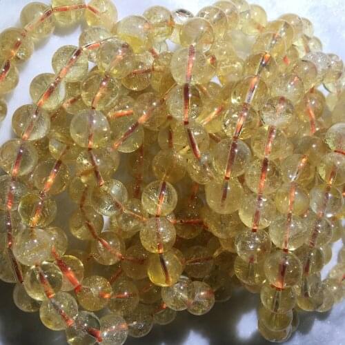 2bracelets approx9+-0.2mm 100% natural citrine quartz bracelet for women men bracelet diy making design wholesale