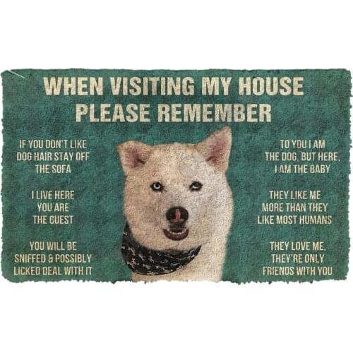 3D When Visiting My House Please Remenber Dog Rules Doormat Non Slip Door Floor Mats Decor Porch Doormat