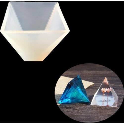 3D Pyramid DIY Decorating Clay Tools Translucent Jewelry Accessories Silicone Mold Jewelry Epoxy Molds Cake Biscuits Mould