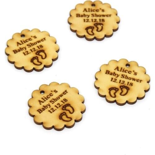 50* Personalized Gorgeous Welcome Baby Party Plaque Table Centerpiece Decoration Princess 1th Birthday Party Favor Banner Tags