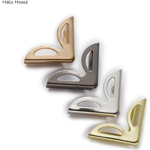 50 Piece 4 Colors Hollow Book Scrapbooking Metal Corner Protectors Albums Folders Box Bags Side 16mm(5/8")