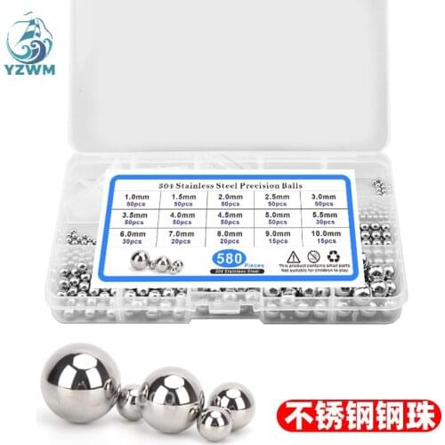 High Quality 580pcs Stainless Steel 304 Steel Ball 1.0-10.0 Combination Box Package