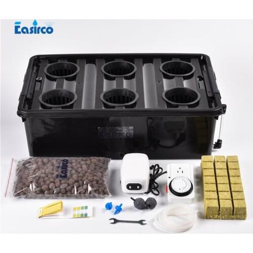 6 plant complete DWC Hydroponics system with big reservior . Free shipping
