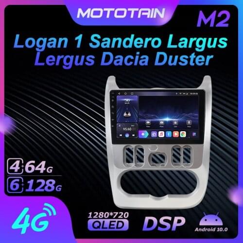 Android 10.0 Mototain Car Multimedia Auto Radio for Renault Logan 1 Sandero Lada Largus Lergus Dacia Duster 4G LTE Audio GPS