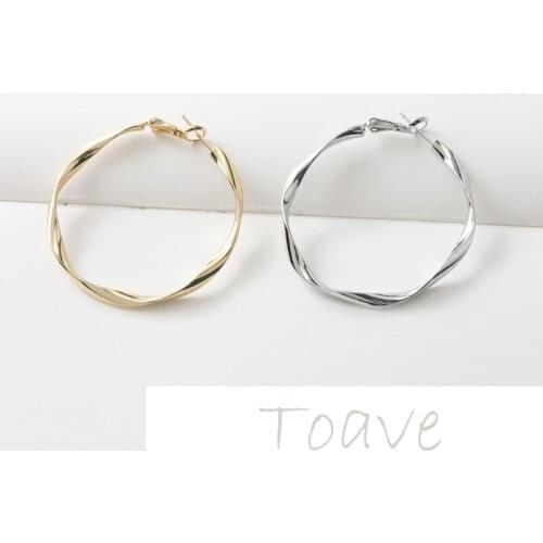 Color Preserving Gold, Twisted Wire Wave Twist Earring Ring Jewelry Accessories, Earring Jewelry Materials