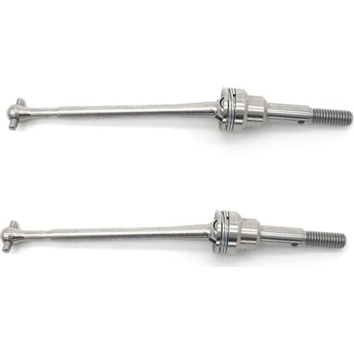 For WLtoys 12428 12423 1/12 RC Car Crawler Short Course Truck Upgrade Parts 2Pcs Metal Front Drive Shaft CVD 0090