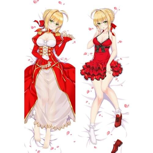 Anime Cartoon Fate/EXTRA Saber Double-sided Hugging Pillow Case Pillow Cover Pillowcase Peach Skin 2 Way 810020