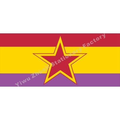 Spain Communist Party Flag 90x150cm 3x5ft 100D Polyester Double Stitched High Quality 60x90cm 21x14cm Banner Free Shipping