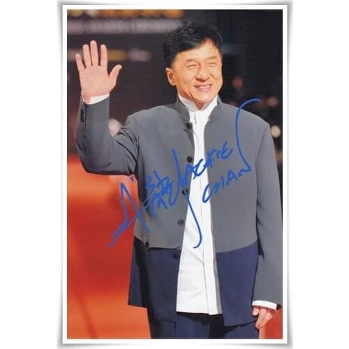 Jackie Chan autographed signed with pen photo 4*6 inches famous kongfu actor collection freeshipping 07.2016 03
