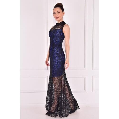 Lace Dress Indigo ZNG3086