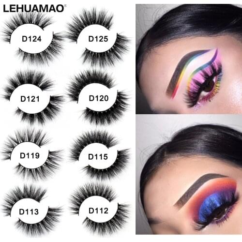 LEHUAMAO Lashes 3D Mink Eyelashes Natural Long Lasting Fluffy Eye Lashes Reusable Dramatic Volume Eyelash Makeup