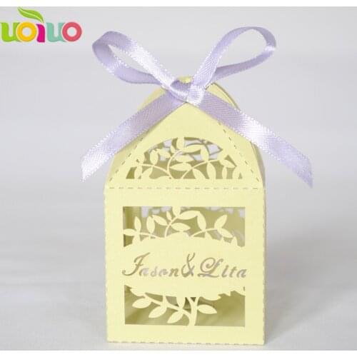 5*5*8.5cm!Free ribbon various color mini cupcake box"Leaves"wedding box unique design fast shipping cupcake boxes cake gift box