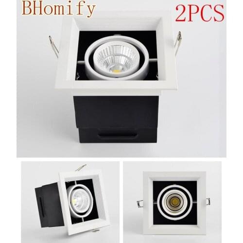COB LED Downlights 15w Surface Mounted dimmable LED Ceiling Lamps Spot Light square Rotation LED Downlights AC85-265V