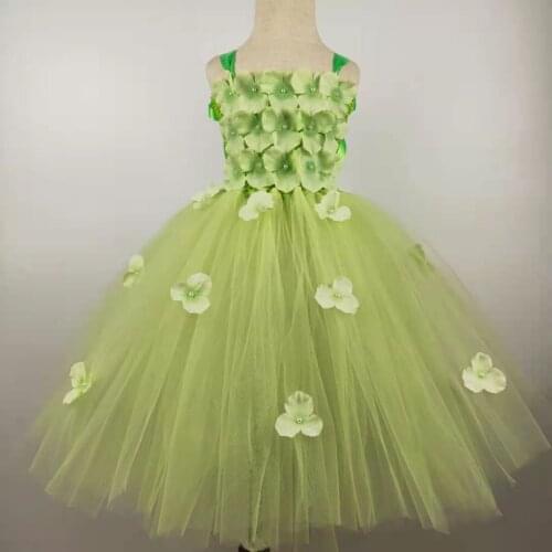 Mint Green Flower Girl Tutu Dress Tulle Girl Party Dress Kids Princess Fairy Dress Ball Gown for Girls Wedding Flower Girl Dress