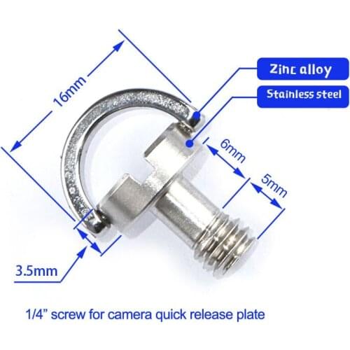 New 10 PCs camera tripod captive 1/4 inch folding D-ring adapter screw Cam tripod monopod quick release plate for camera