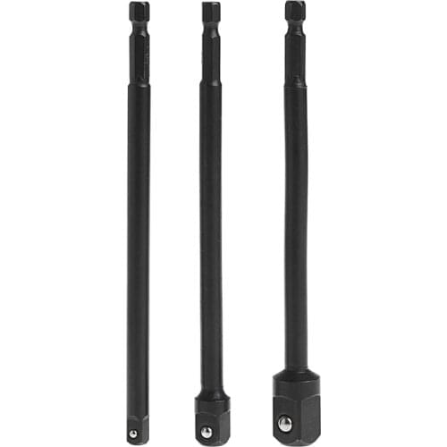 2020 New 3 Pcs Socket Adapter Set Hex Shank To 1/4 3/8 1/2 Inch Impact Driver Drill Bits