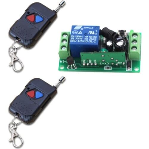 New Universal Wireless Remote Control Switch DC9V 12V 24V 315/433MHz Transmitter with Receiver Remote Control Hot Sales