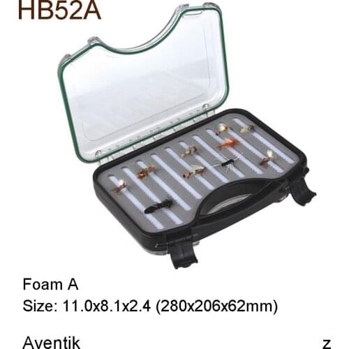 Aventik Plastic Waterproof fly fishing Double Side Clear Slit Foam fly Fishing Box FLY BOX Tackle Case Box free shipping L