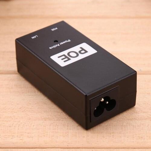 POE Power Supply DC Adapter 24V 0.5A 24W Desktop POE Power Injector Ethernet Adapter Surveillance CCTV