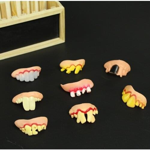 1-10Pcs Halloween Dentures Shocker Novelty Denture Funny Prank Party Gadgets Decoration Practical Props Fun & Horror Jokes 5Z