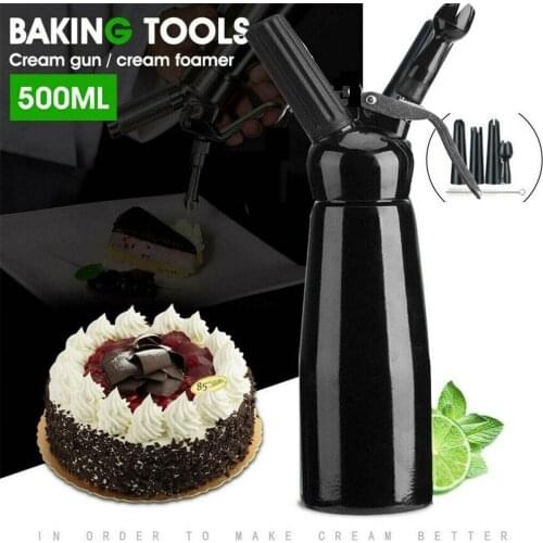 500ml Professional Aluminum Cream Foamer Cream Whipper Butter Dispenser Coffee Dessert Cake DIY Bake Tool