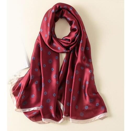 Luxury Brand Silk Scarf Women Simple Letter Print Shawls And Wraps Fashion Long Large Pashmina Ladies Sunscreen Scarfs Hijab