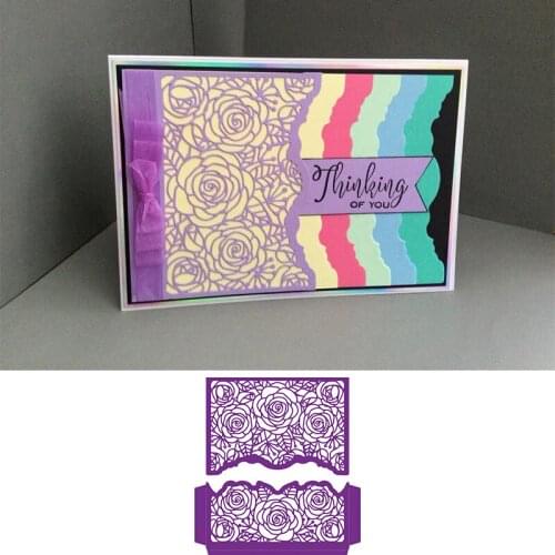 Rose Invitation Card Metal Cutting Dies Stencils for DIY Scrapbooking Photo Album Decorative Embossing Crafts Supplier Die Cut