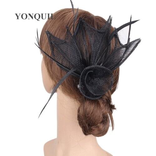 Floral Girls Cap Wedding Chapeau Fascinator Hats Elegant Ladies Derby Church Fedora Headwear Bridal Hair Accessories MYQ021
