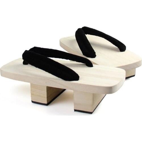 [wamami] Men Adult Wood Yukata Kimono Timber Shoes Sandals Cosplay Geta 24.5cm