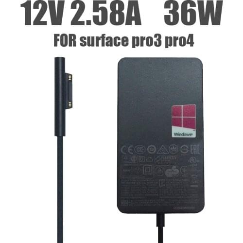 12V 2.58A 36W battery charger for Microsoft Surface Pro 3 Pro 4 core i5 i7 1631 1724 1625