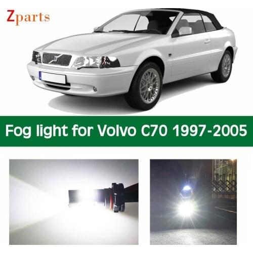 1 Pair LED Fog Light For Volvo C70 1997 - 2005 Foglamp Bulb Ice Lamp Blue White Yellow Red Daytime Running Lights 12V 6000K