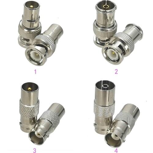 1Pcs Connector BNC to IEC PAL DVB-T Male plug & Female Jack Straight RF Adapter Converter Coaxial High Quanlity