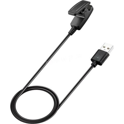 1pc Replacement USB Charger Cables Black Clip Charging Cable for Garmin Fore runner 235 630 230 35 735XT Watch 100cm