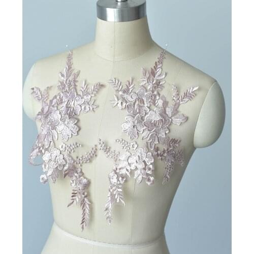 10Pcs/Lot 9Colors Sequin Embroidery Lace Patch Wedding Dress DIY Bride Hair Accessory Clothes Fabric Applique Decoration