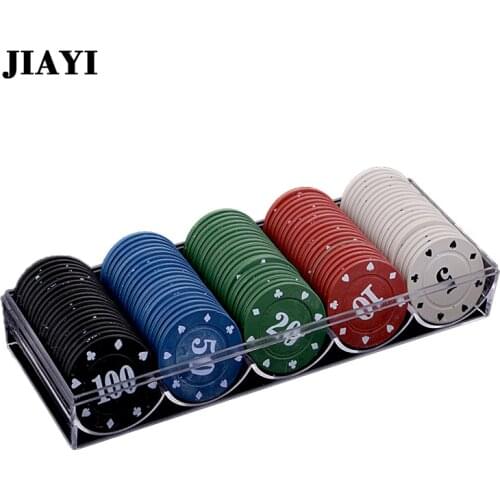 100Pcs Texas Poker Chip Counting Bingo Chips Sets Casino Card Game Baccarat Counting Accessories