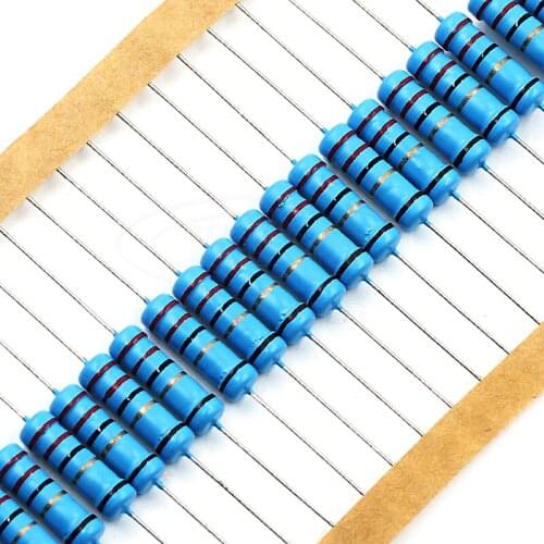 20pcs 3W Metal film resistor 1% 1R 4.7R 10R 22R 33R 47R 1K 4.7K 10K 100K 1 4.7 10 22 33 47 4K7 1M 2M 3M 4.7M ohm Gepyun 1R ~ 10M